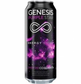 Ягуар энергетик ж/б, Генезис Фиолетовая Звезда, 0,5 л 12 шт в упаковке